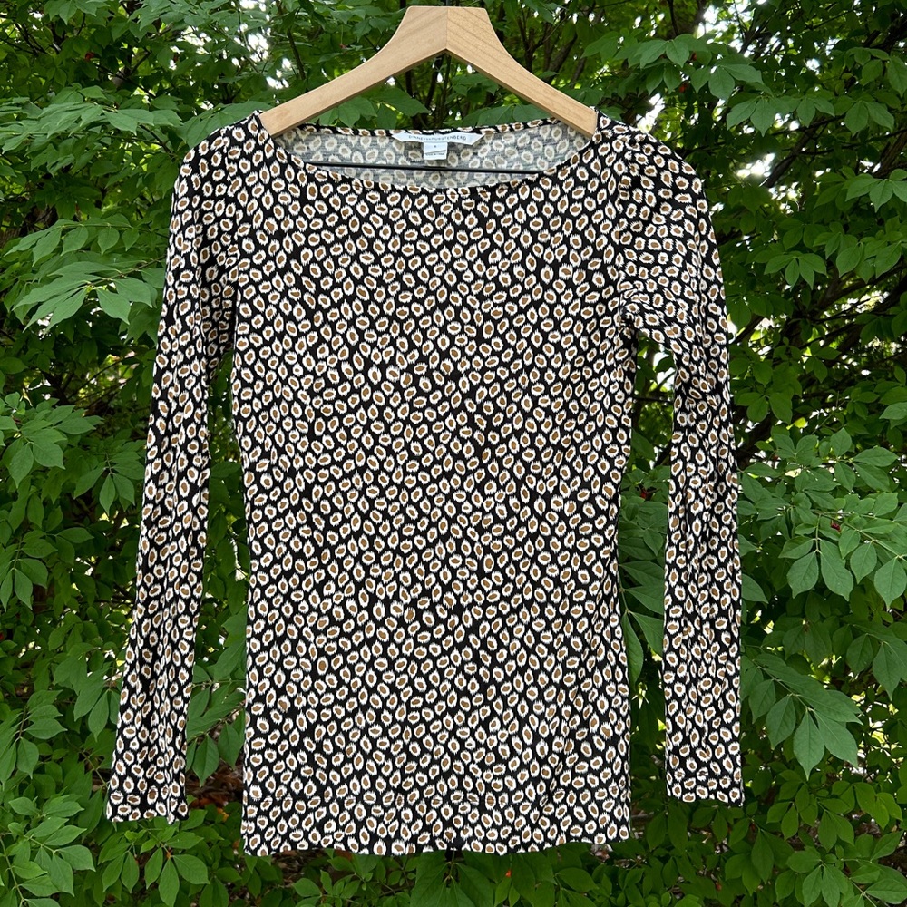 DVF pattern long sleeve top